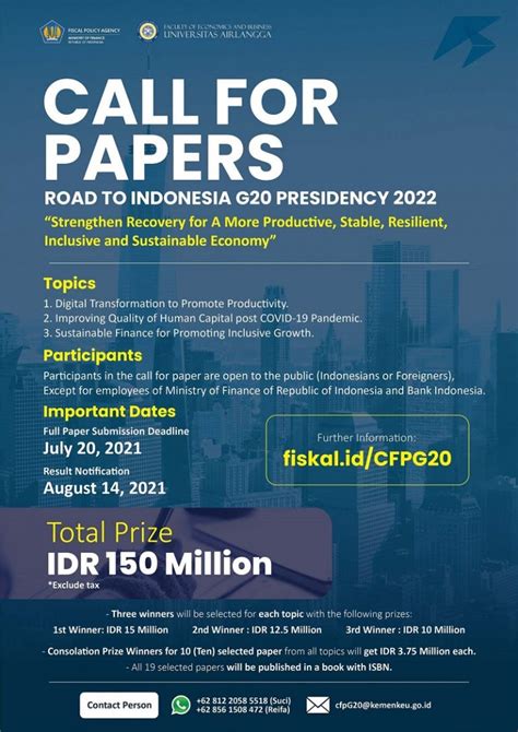CALL FOR PAPERS Road to Indonesia G20 Presidency 2022 - Universitas