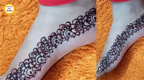 Very Simple Feet Mehndi Design Latest Feet Mehndi Tutorial Floral