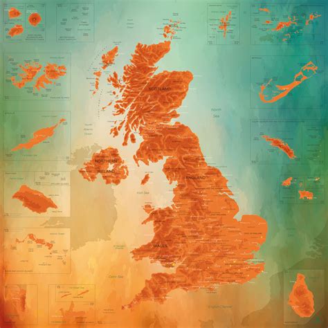 Physical Map Of United Kingdom