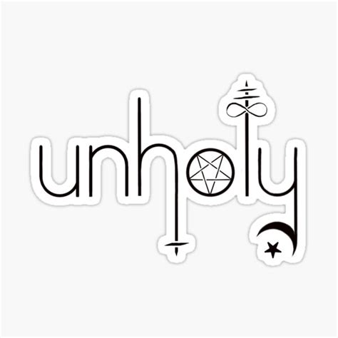 Unholy Sticker For Sale By Damsam Redbubble
