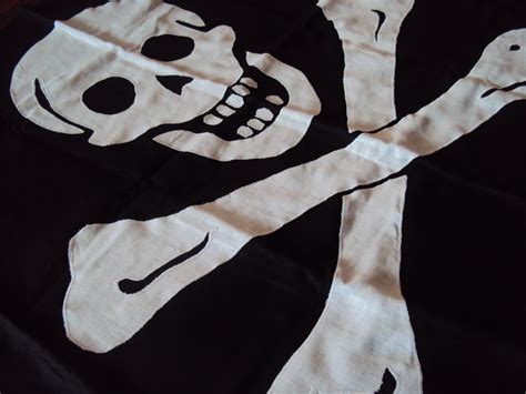 Large Sewn Pirate Flag Misc Flags Jolly Roger Linen