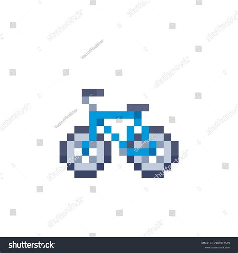 Bicycle Rider Male Character Pixel Art Stock Vector Royalty Free Shutterstock