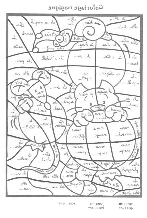 Coloriage Magique Ce1 Conjugaison Buzz2000