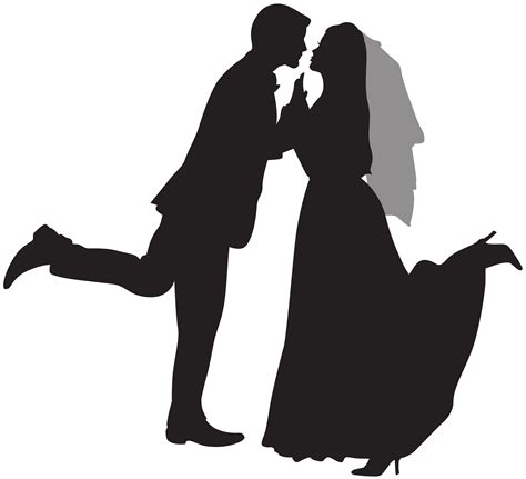 Groom And Bride Silhouette Png Transparent Image Png Arts