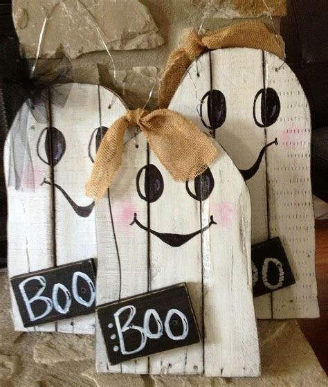 Hanging Ghosts 2495 Each Wood Halloween Decorations Fall