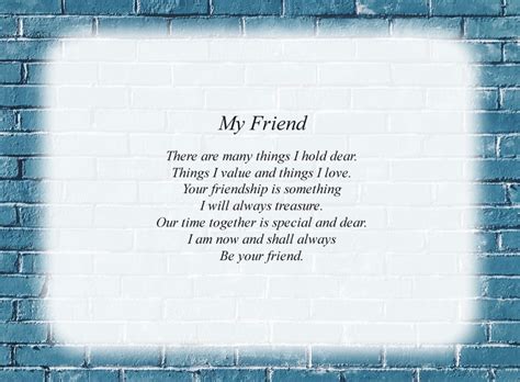 My Friend Free Friendship Poems