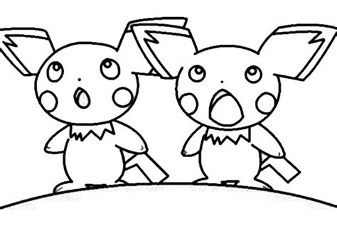 How To Draw Pichu Coloring Page Color Luna