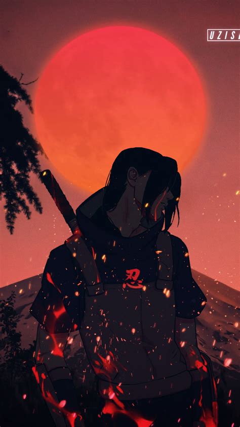 Itachi Uchiha Anime Naruto Night Red Hd Phone Wallpaper Peakpx