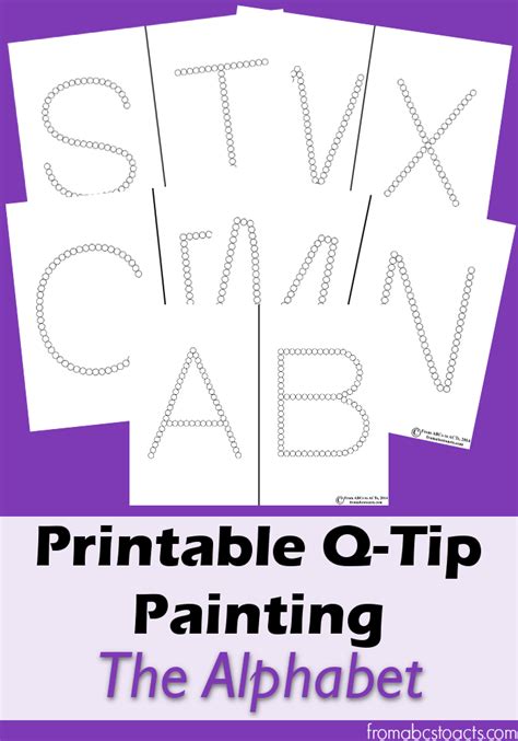 See how this feat is accomplished with these pangram sentences. Printable Q-Tip Painting: The Alphabet - From ABCs to ACTs ...