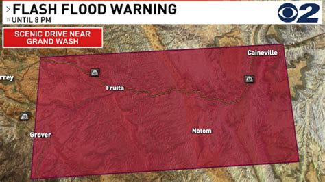 Flash Flood Warning Issued For Part Of Capitol Reef Surrounding Towns