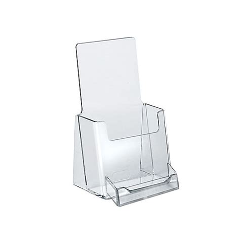 Keep your business cards clean and unbent in this stylish holder. Azar Displays Tri-Fold Brochure Holder with Business Card ...