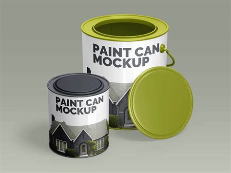 Download Free Paint Tin Can Mockup PSD Set - Good Mockups