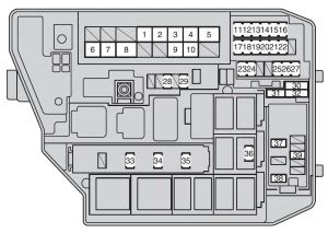 Toyota Corolla (2009 - 2012) - fuse box diagram - Auto Genius