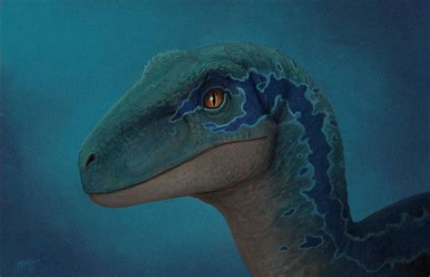 Jurassic World Blue Portrait By Tnilab Ekneb121 On Deviantart Blue
