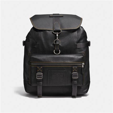 Coach Leather Bleecker Utility Backpack In Black Lyst