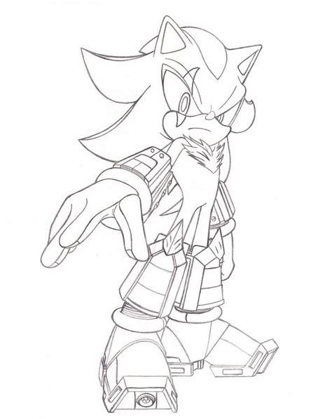 Free Shadow The Hedgehog Coloring Page, Download Free Shadow The