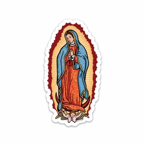 Se agregan miles de imágenes nuevas de alta calidad todos los días. The Virgen de Guadalupe Sticker — blank tag co.