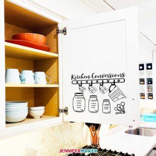 I took this course a couple of years ago, and learned a lot! Kitchen Conversions Chart Decal with Vinyl - Jennifer Maker