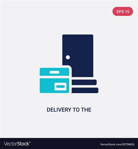 Two Color Delivery To Door Icon From Royalty Free Vector