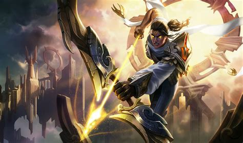 He now enforces this oneness, turning away entire armies long before they can ignite the flames of war. Varus Arco de Luz//League of Legends | AD Carry Splash Art ...