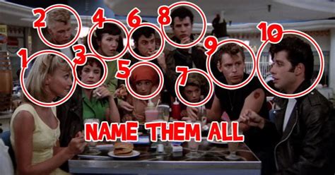 Name All 10 Main Characters From Grease Doyouremember