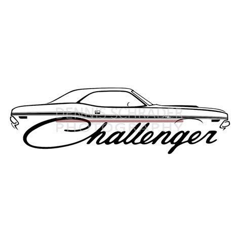 Car Svg Eps Png  Dodge Challenger Rt Svg Illustration Car Etsy