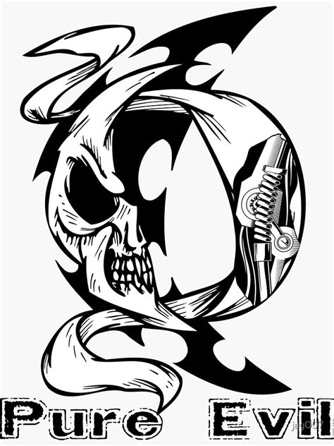 Pure Evil Tattoo T Shirt Sticker For Sale By Jay007 Redbubble
