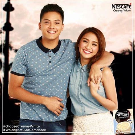this is the pretty kathryn bernardo and the handsome daniel padilla smiling for the camera while