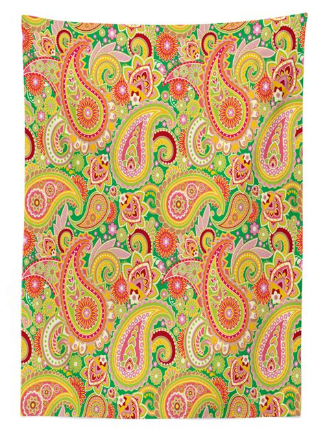 Paisley Pattern Outdoor Picnic Tablecloth In Sizes Washable