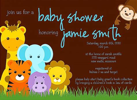So, hopefully that jungle theme baby shower invitations will provide you with an additional a few ideas to produce your personal celebration invitation! Cute Safari Jungle Animals Baby Shower Invitations ...