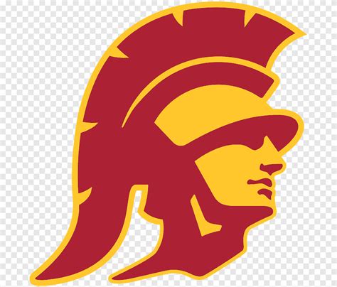 Red And Yellow Man With Helmet Logo Usc Trojans Football University Of