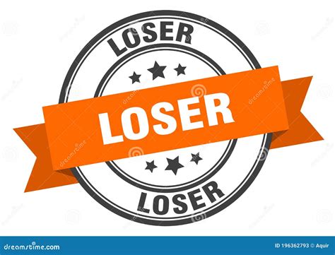 Loser Label Sign Round Stamp Band Ribbon Stock Vector Illustration