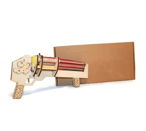 This diy is very easy to make. DIY Wood Rubber Band Machine Gun Kids Adult Gun Model Educational Toy G