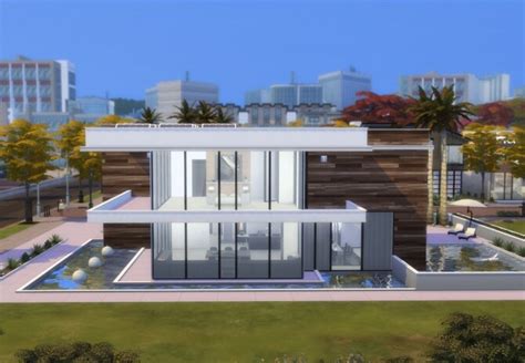 Modern Glass House N05 By Fivextreme At Mod The Sims Sims 4 Updates