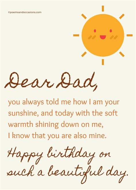 Personalised From The Kids Poem Verse Birthday Card Special Daddy