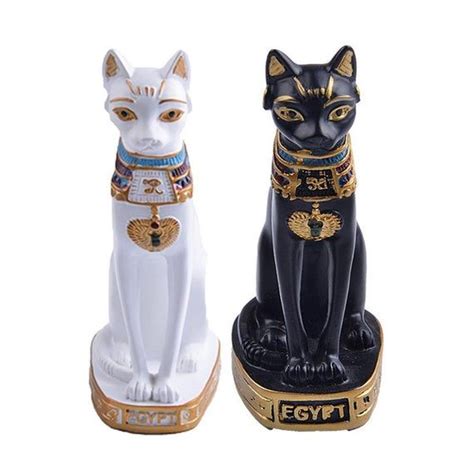 Egyptian Cat Figurine Statue Decoration Vintage Cat Goddess Etsy In