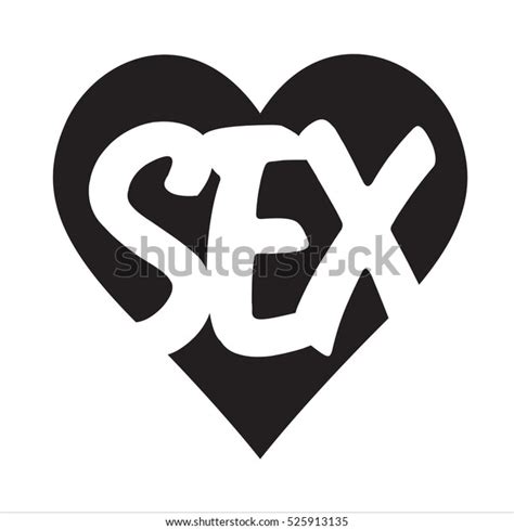 Sex Heart Love Logo Vector Icon Stock Vector Royalty Free 525913135