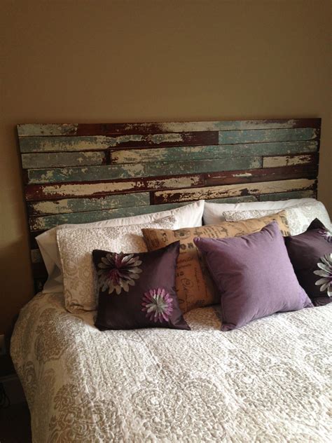 reclaimed wood makes a great king size headboard bedroom decor diy bedroom decor reclaimed