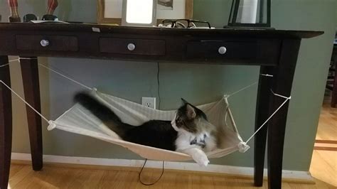 Easy Cat Hammock For Under Chairs And Tables 5 Comment Below To