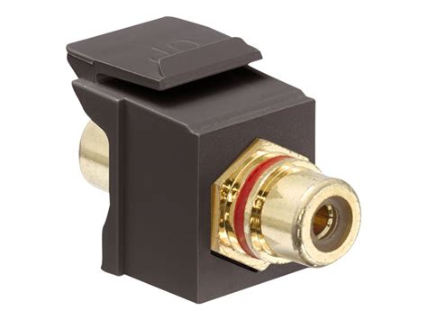 Leviton 40830 Bbr Quickport Rca Gold Plated Connector With Red Stripe