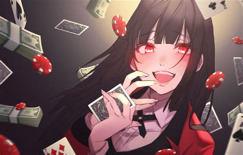 anime kakegurui berlatar belakang poker