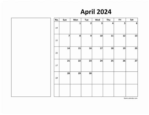 Free Download Printable April 2024 Calendar Large Box Holidays Listed