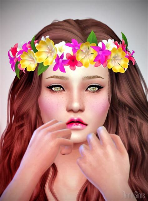 Jenni Sims Accessory Crown Diadem Of Flowers • Sims 4 Downloads
