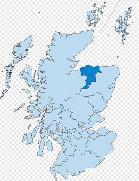 Fife Stirling Angus Scotland Central Region Scotland Map Peta