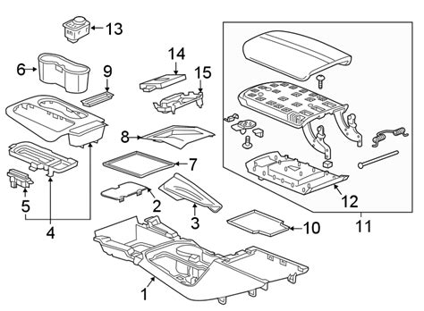 Chevrolet Blazer Console Trim Panel Upper Components Wo Lamp Pkg