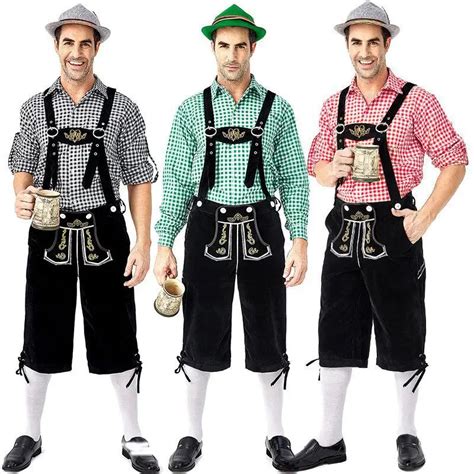 Costumes Bavarian Guy Oktoberfest Fancy Dress Lederhosen German Beer