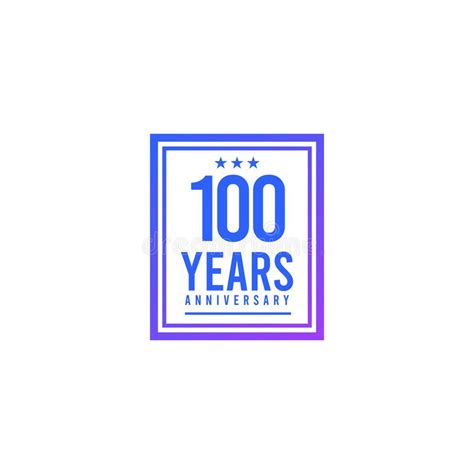 100 Years Anniversary Logo Template 100th Vector And Illustration