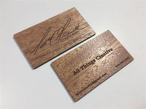 Wood Business Cards Laser Engraved Starting At 130 Each Printing