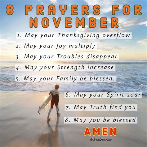 8 Prayers For November 💕seaquarius You Are Blessed Girl House Beach