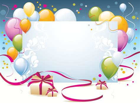 Happy Birthday Present Powerpoint Templates Border And Frames Holidays